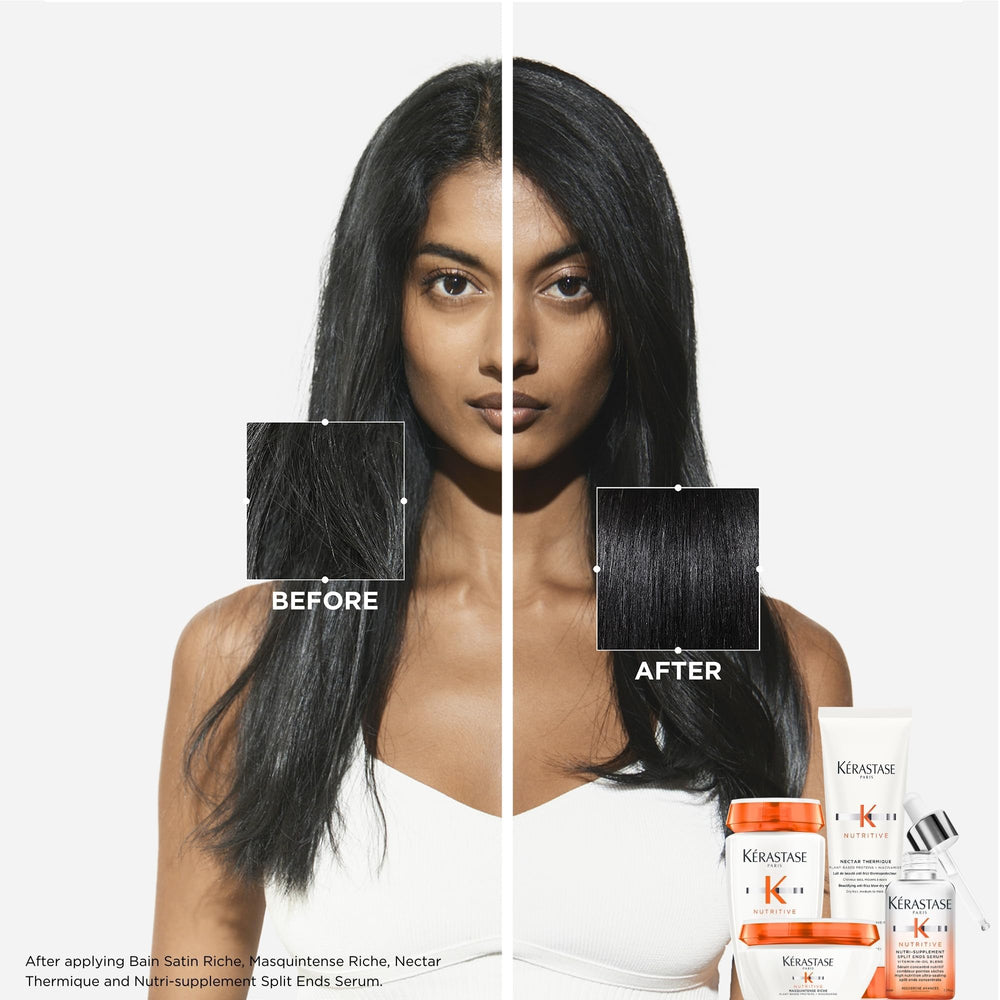 KÉRASTASE application on scalp demonstrating easy, non-greasy absorption