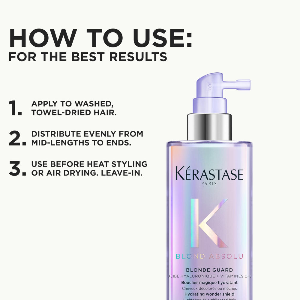 KÉRASTASE before and after blond hair showing increased shine