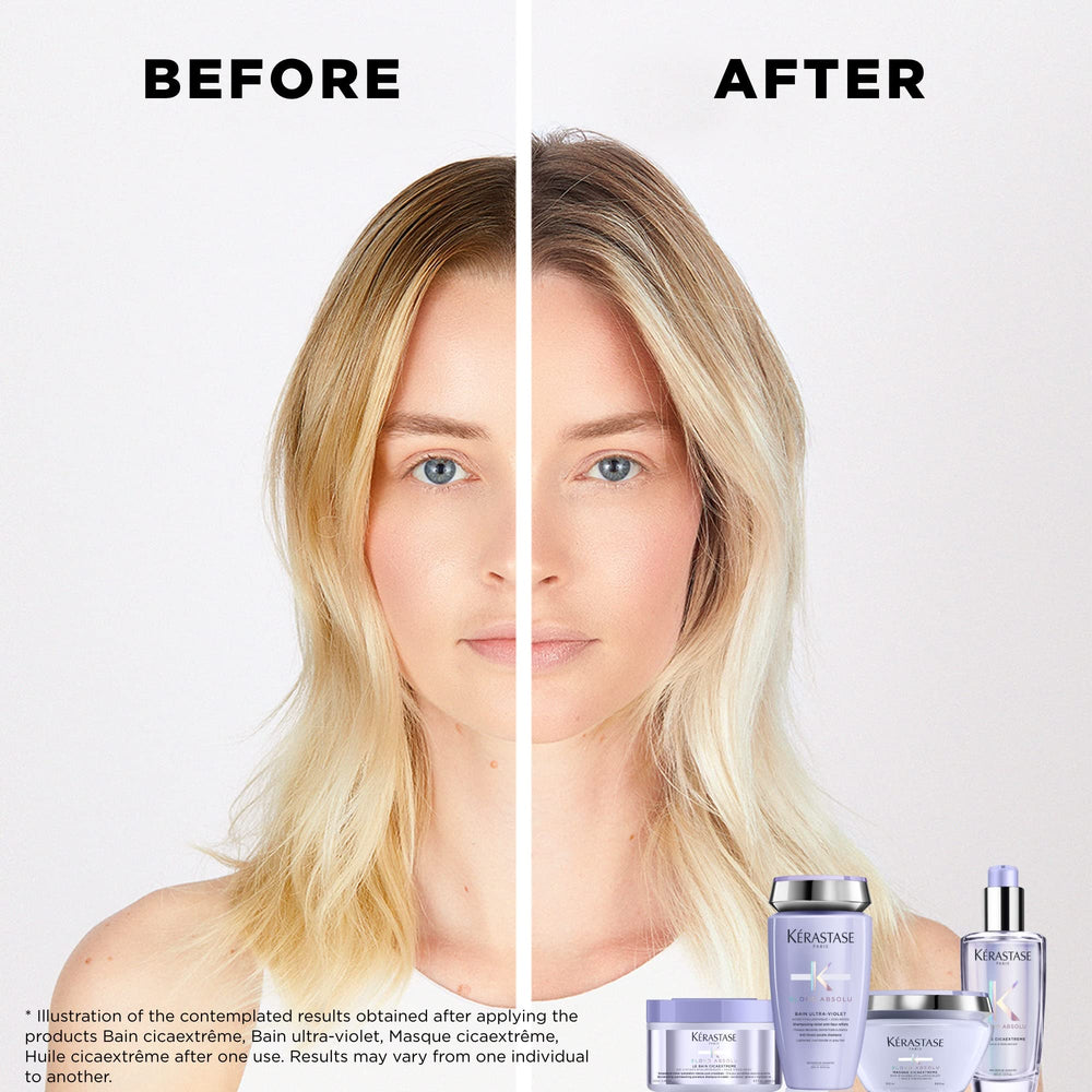 KÉRASTASE Blond Absolu Cicaextreme hyaluronic-acid illustration — fortifies and moisturizes for supple strands.
