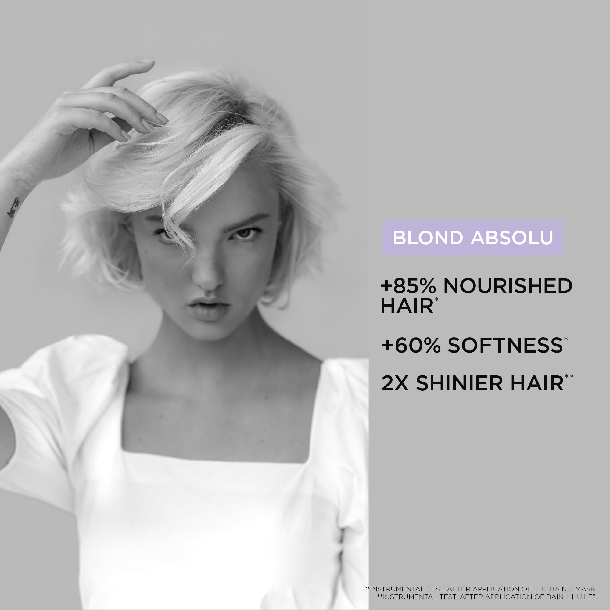 Kérastase Blond Absolu Hyaluronic acid molecules strengthen hair and boost softness