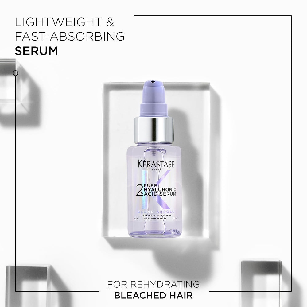 Kerastase Blond Absolu serum application on towel-dried hair showing scalp massage