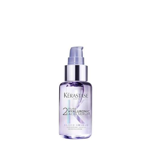Kerastase Blond Absolu serum bottle close-up highlighting hyaluronic acid hydration