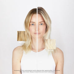 Kerastase Blond Absolu serum on wet hair mid-lengths for smoothness