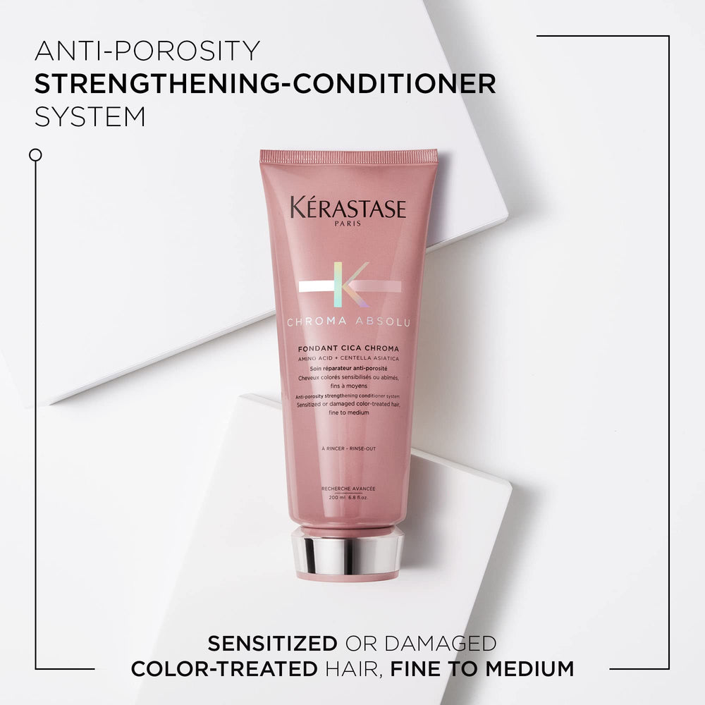 KÉRASTASE Chroma Absolu Cica pump delivers precise amount for mid-length application.