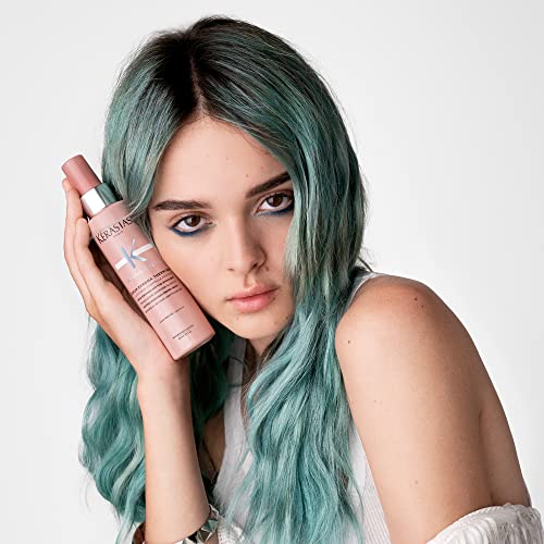 Kerastase Chroma Absolu on towel-dried hair provides frizz control.