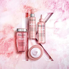 Kerastase Chroma Absolu serum applied to damp hair for smooth results.