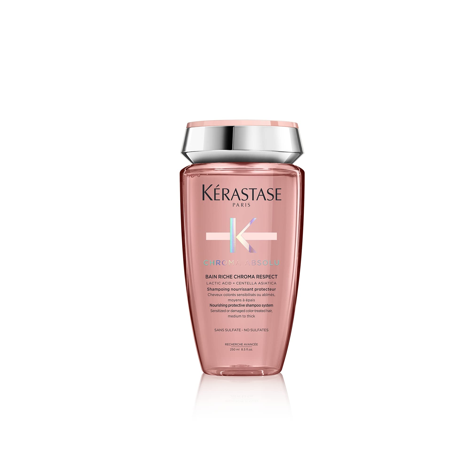 KÉRASTASE Chroma Absolu shampoo bottle close-up for color protection and shine