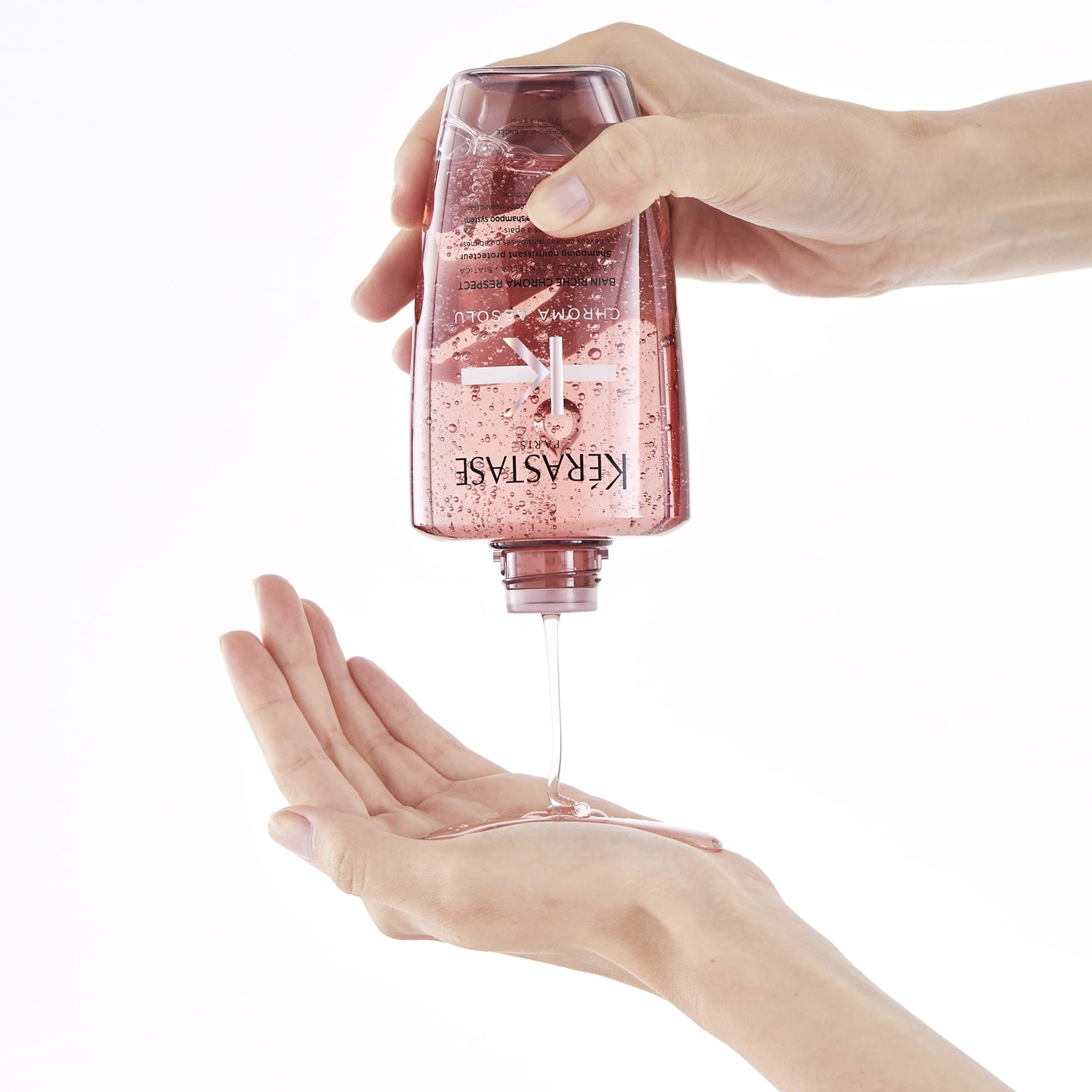 KÉRASTASE Chroma Absolu bottle with Chroma Filler mask pair illustrating comprehensive color care
