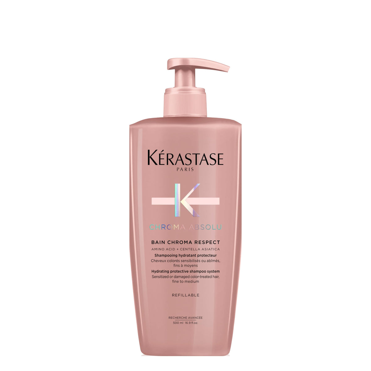 KÉRASTASE front bottle shot showing label and sleek packaging benefit clarity
