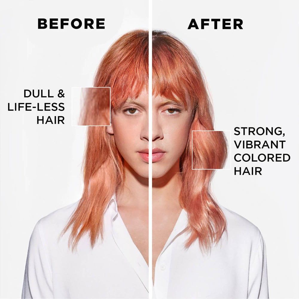 KÉRASTASE styled hair after use showing improved shine and manageability