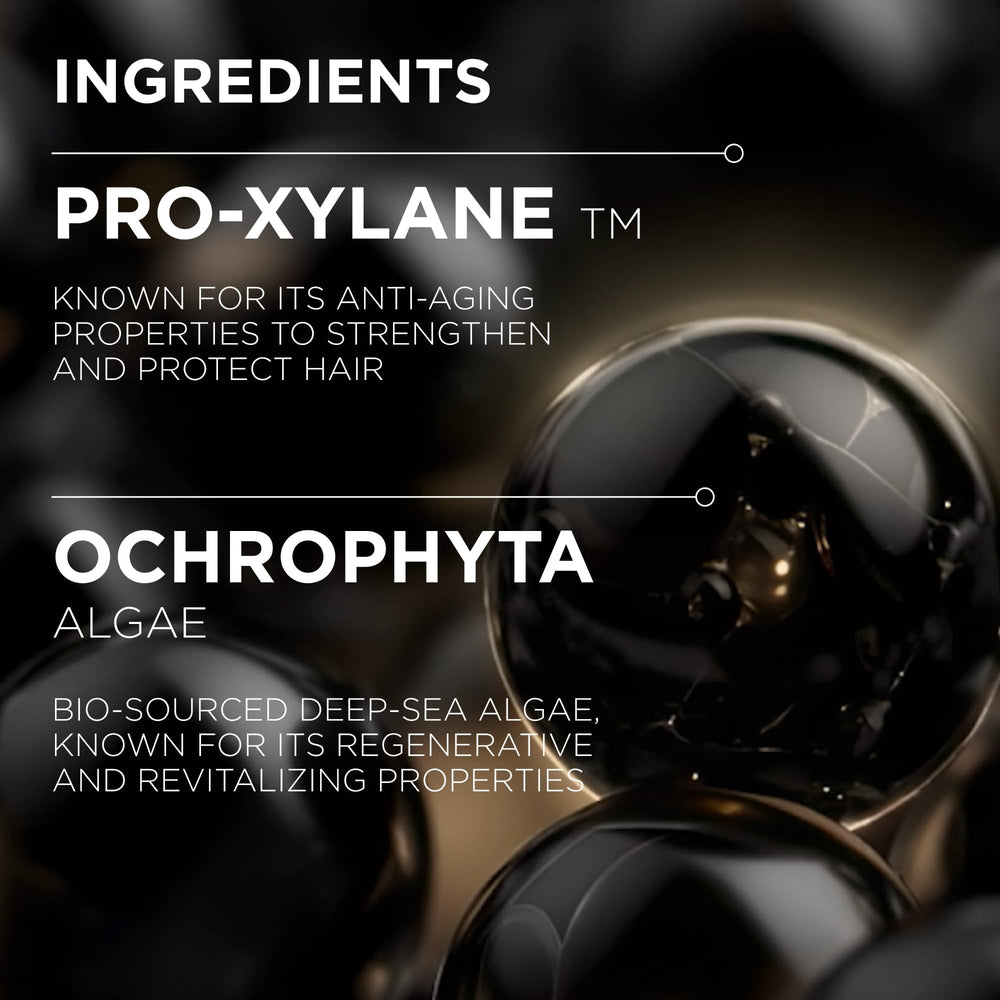 KÉRASTASE Chronologiste being applied to damp hair demonstrating easy spreadability