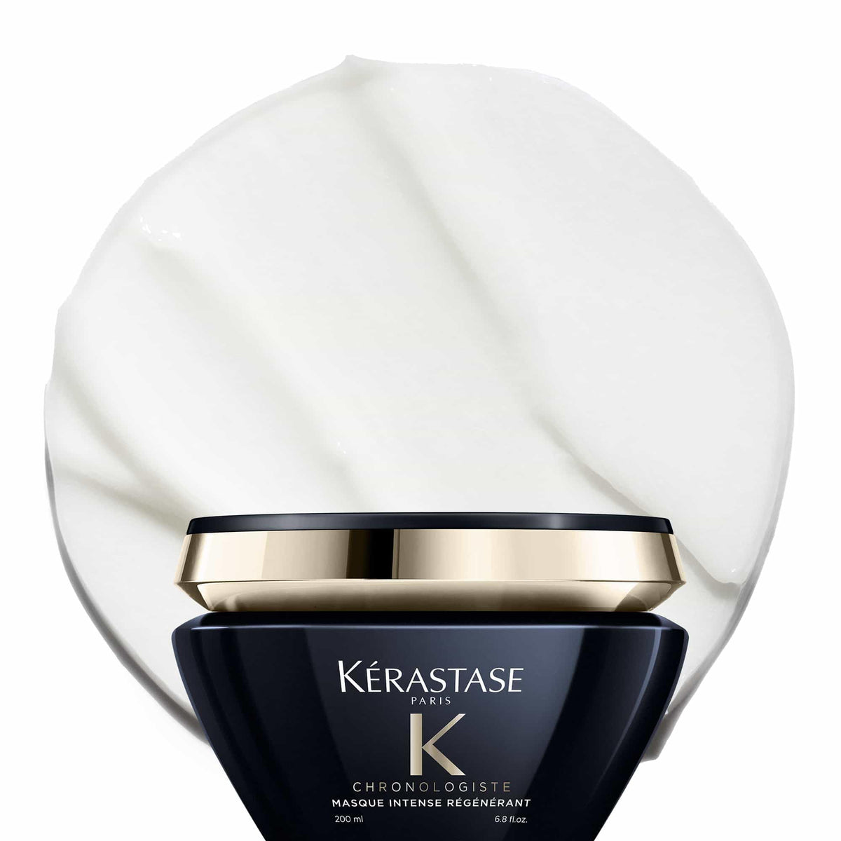 KÉRASTASE Chronologiste hair mask packaging highlights premium conditioning.