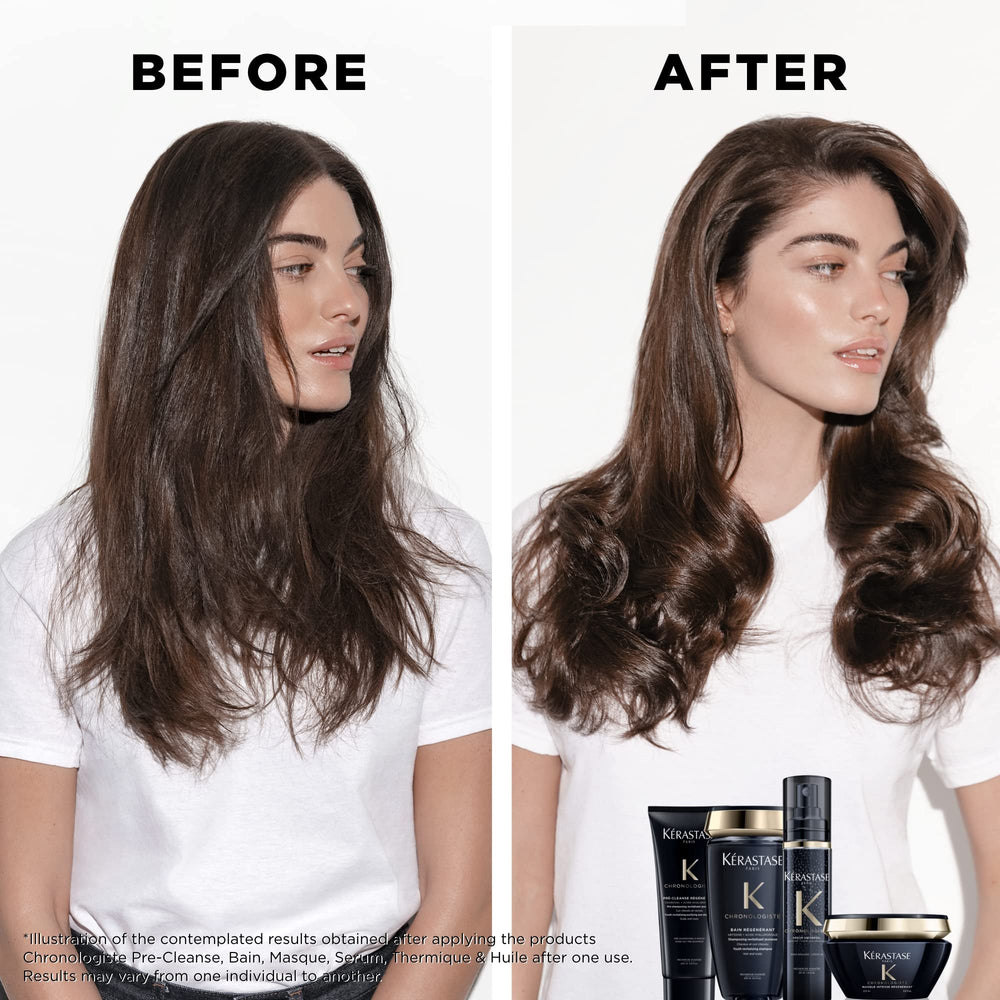 Kérastase Chronologiste serum emphasizes shine and frizz control.