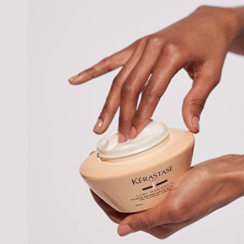 Ceramide-rich formula from KÉRASTASE Beurre Haute Nutrition signals stronger curls.