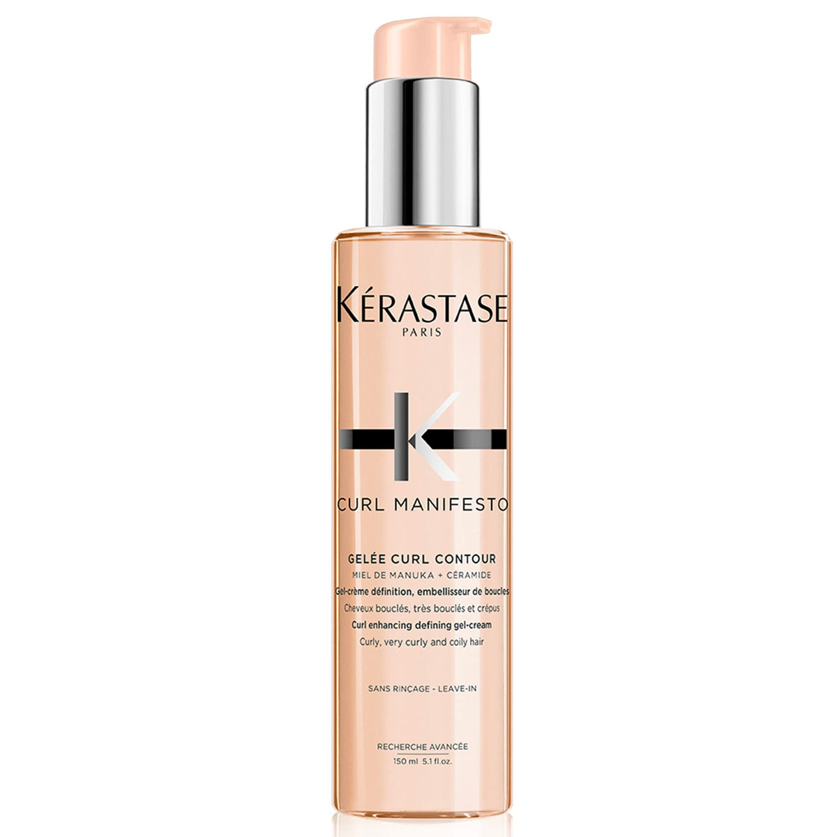 KÉRASTASE Curl Manifesto Gelee bottle close-up highlights defined curls