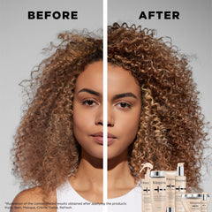 Close-up of Manuka Honey and Ceramide ingredients from KÉRASTASE Curl Manifesto for deep hydration.