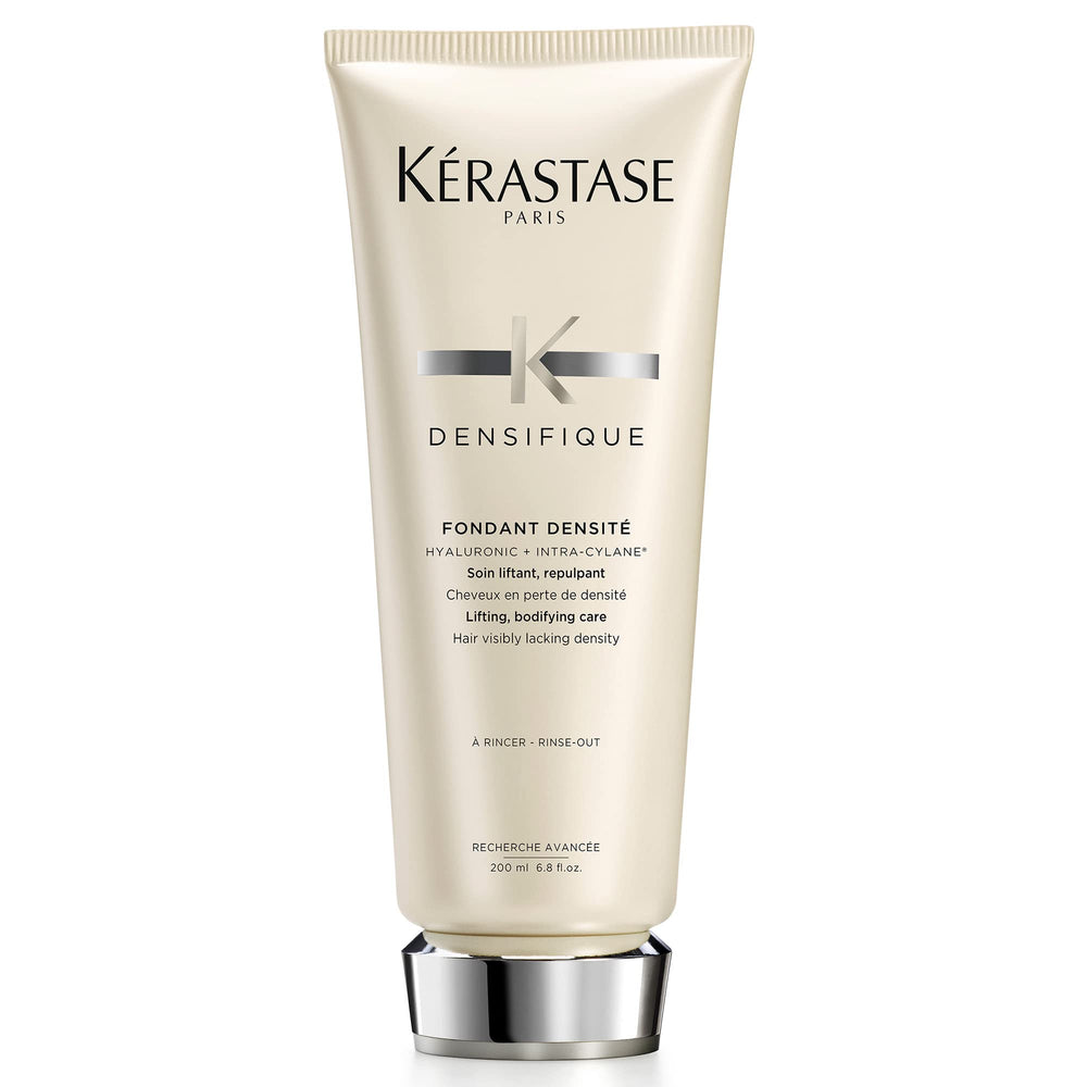 KÉRASTASE Densifique Densité bottle closeup highlights thickening formula for fine hair.