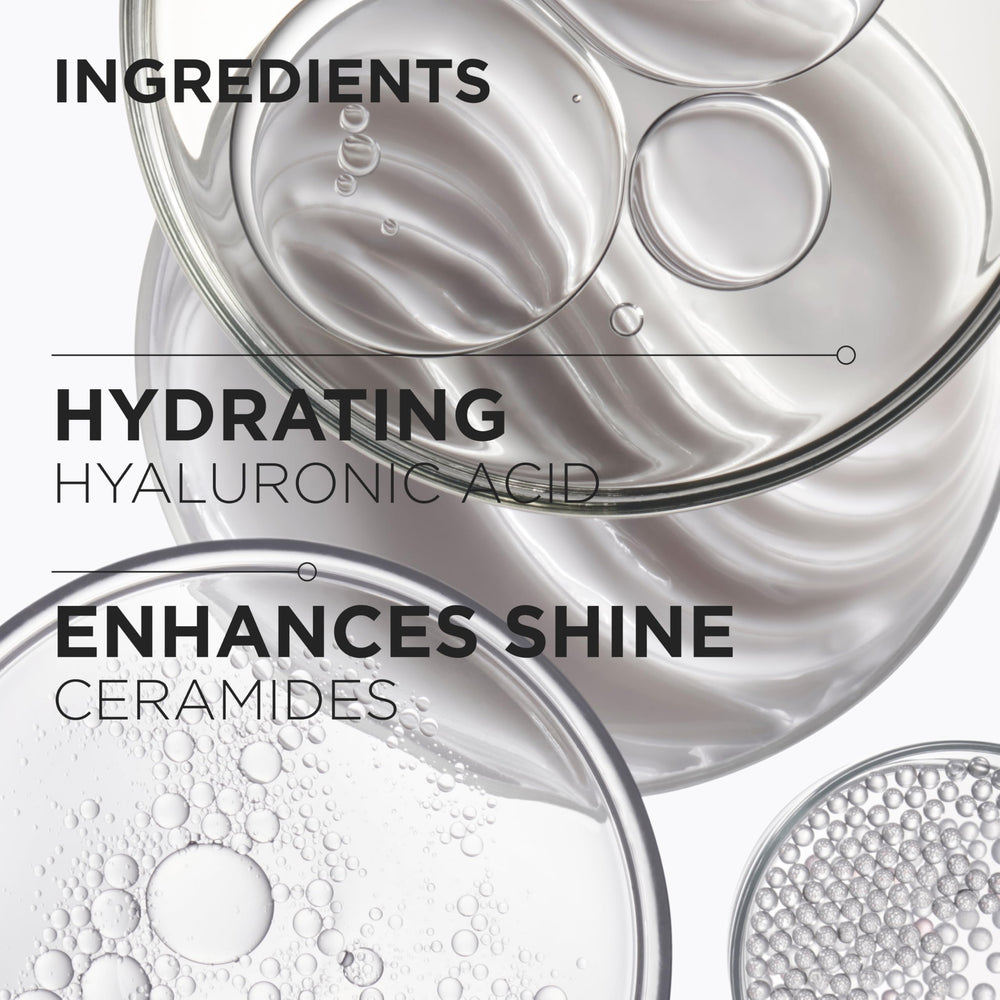 KÉRASTASE recycled plastic refill bottle emphasizing sustainable packaging benefit