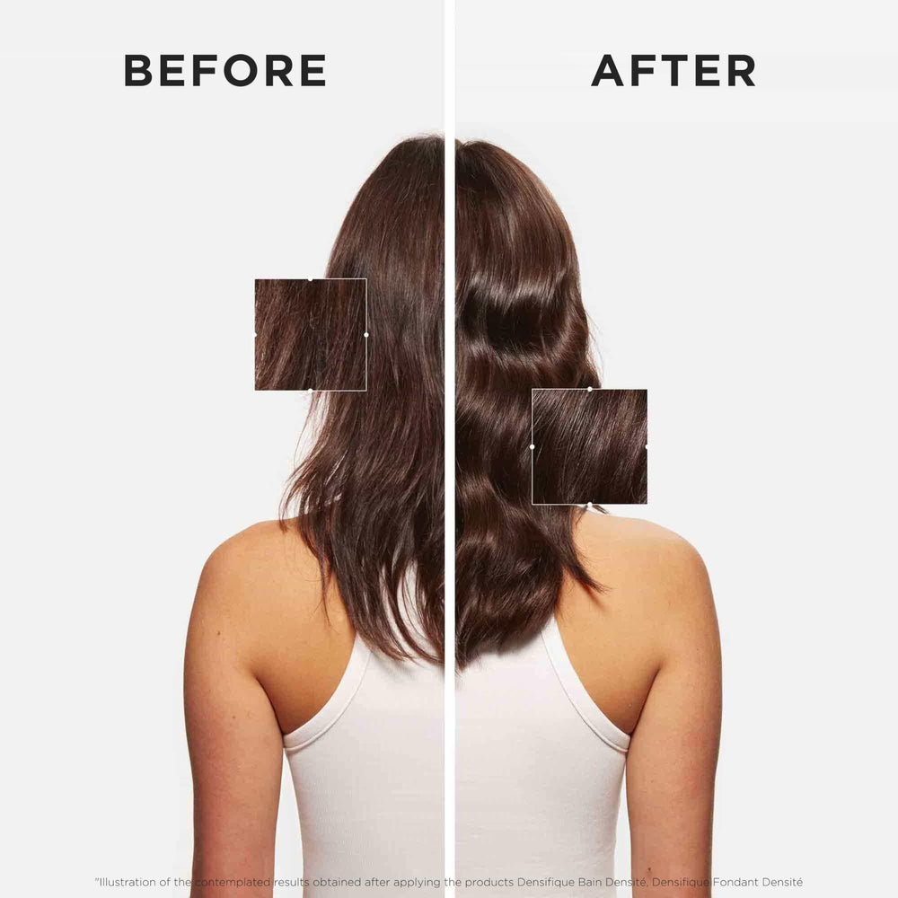 Kérastase Densifique shampoo lather image suggests thorough cleansing.