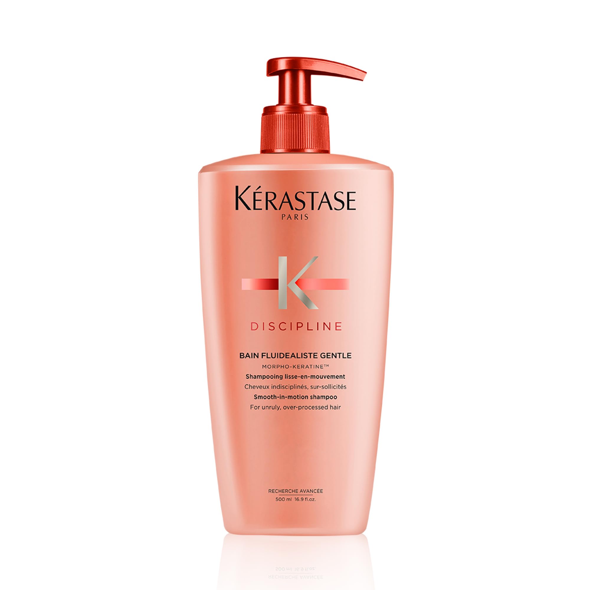 KÉRASTASE Bain Fluidealiste bottle front view shows sulfate-free frizz control for unruly hair.