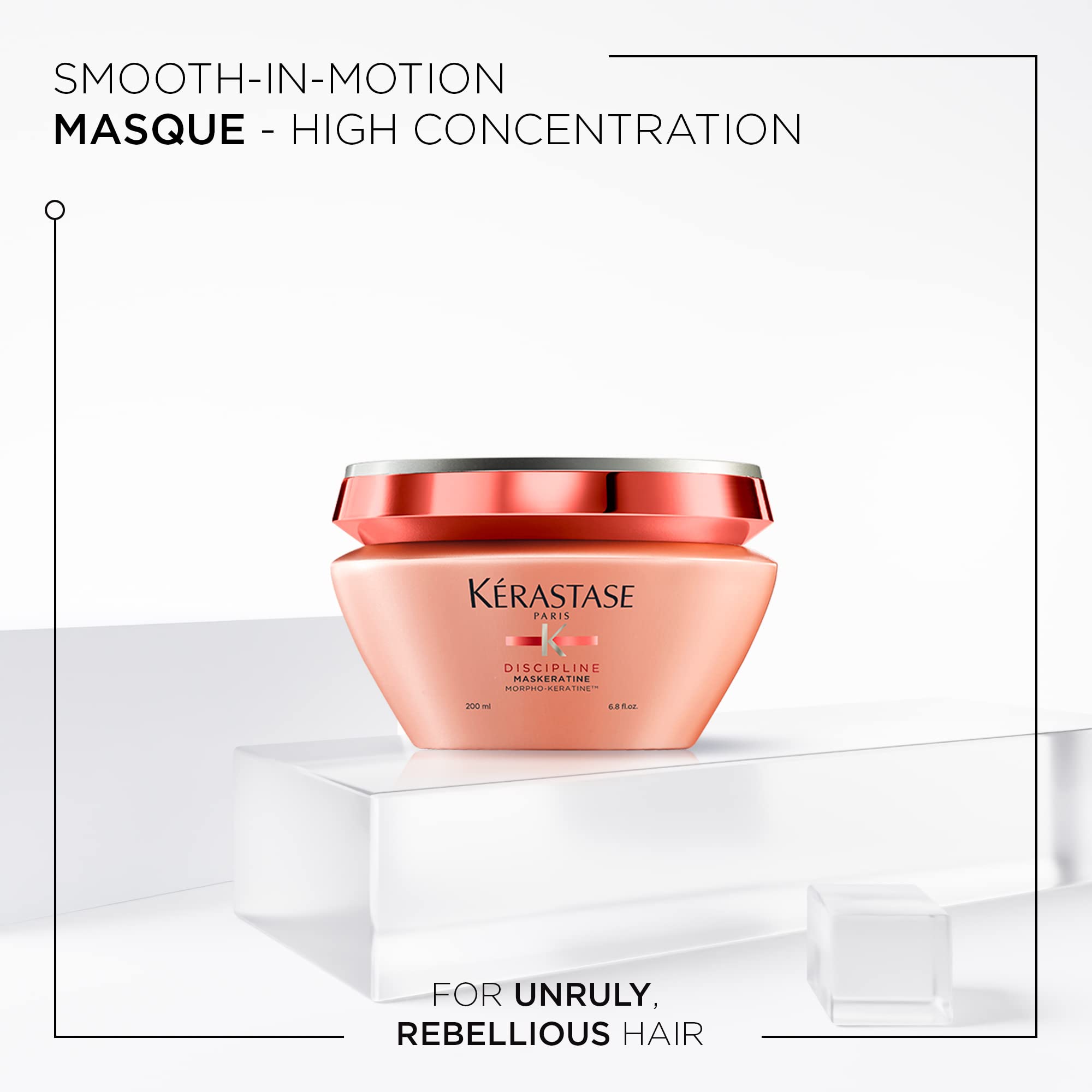 KÉRASTASE Maskeratine application shows creamy distribution on damp hair for detangling