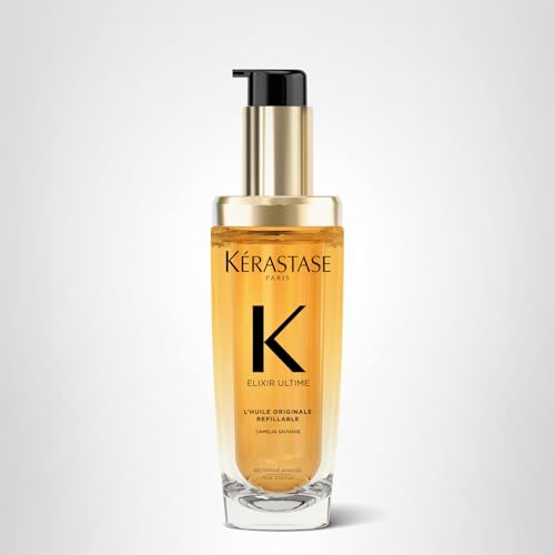 Kérastase Elixir Ultime application on mid-lengths to ends boosts radiance during styling.