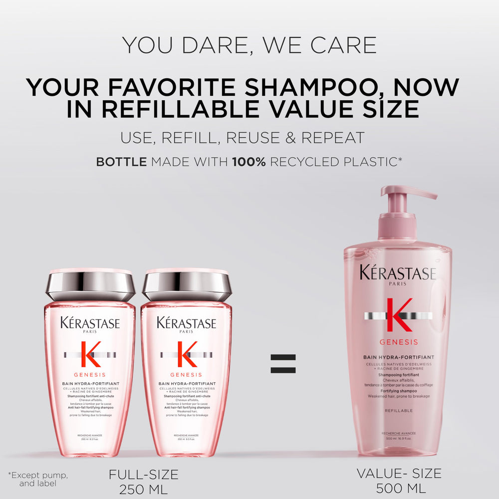 KÉRASTASE back label showing ingredient list and usage instructions benefit clarity