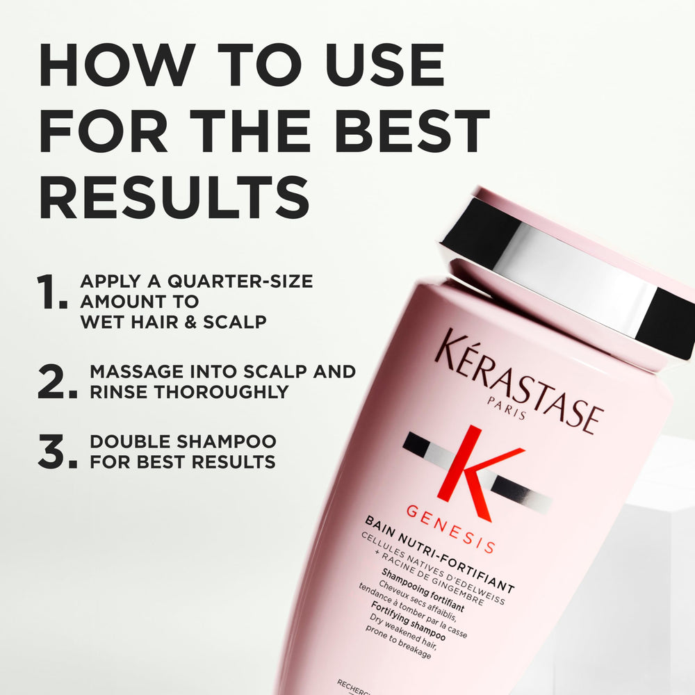 Kérastase Genesis conditioner-dispense showcases premium conditioning delivery.