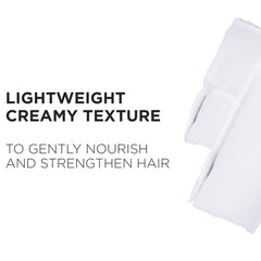 KÉRASTASE Genesis Renforcateur with ginger root and edelweiss visuals emphasize fortified hair feel.