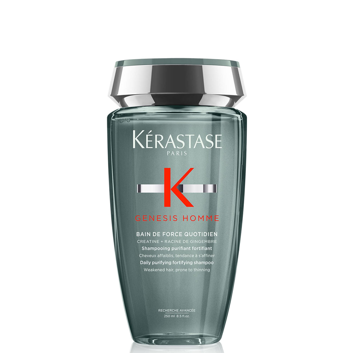 K É R A S T A S E Genesis Homme bottle shows deep cleansing and strength for hair