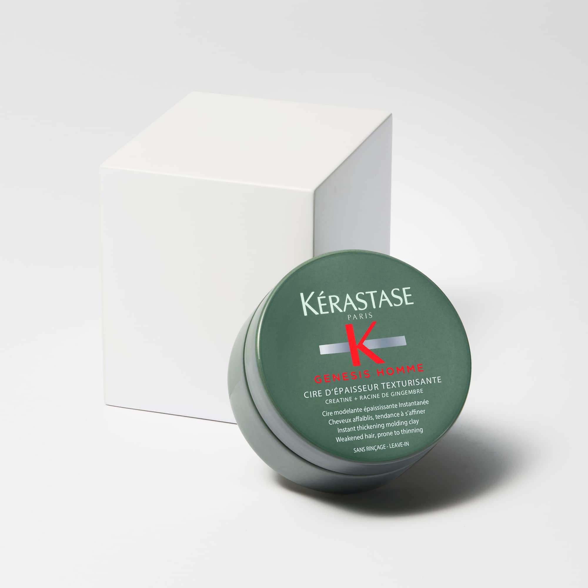 KÉRASTASE Genesis Homme thickening hair collection visual for fuller look.