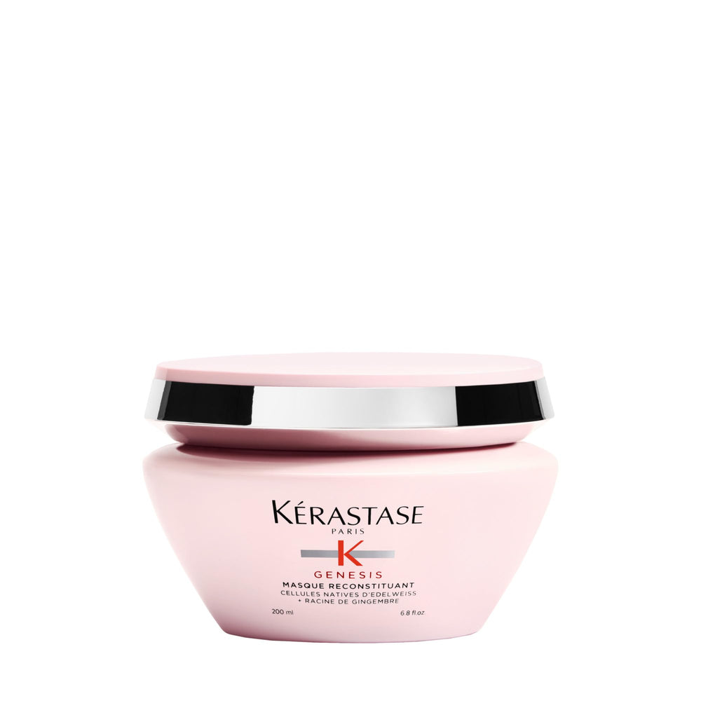 KÉRASTASE Genesis mask texture application demonstrates detangling and nourishment.