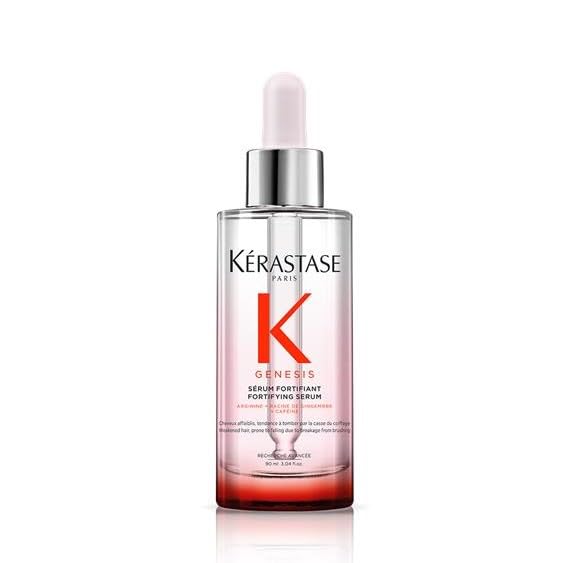 KÉRASTASE Genesis serum bottle close-up for strengthened, nourished hair