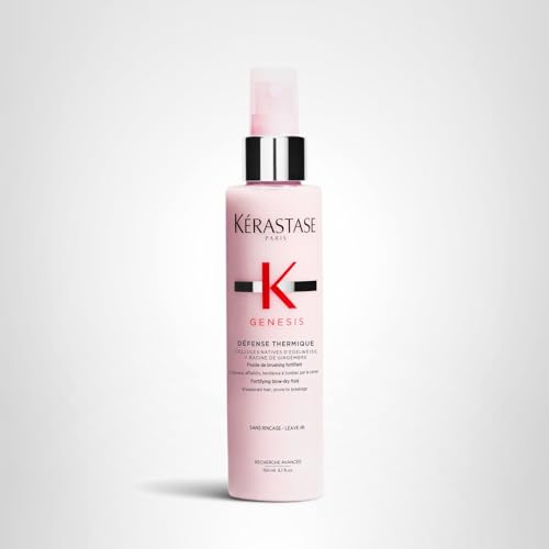 Kerastase Genesis Thermique on bathroom counter ready to use in routine.