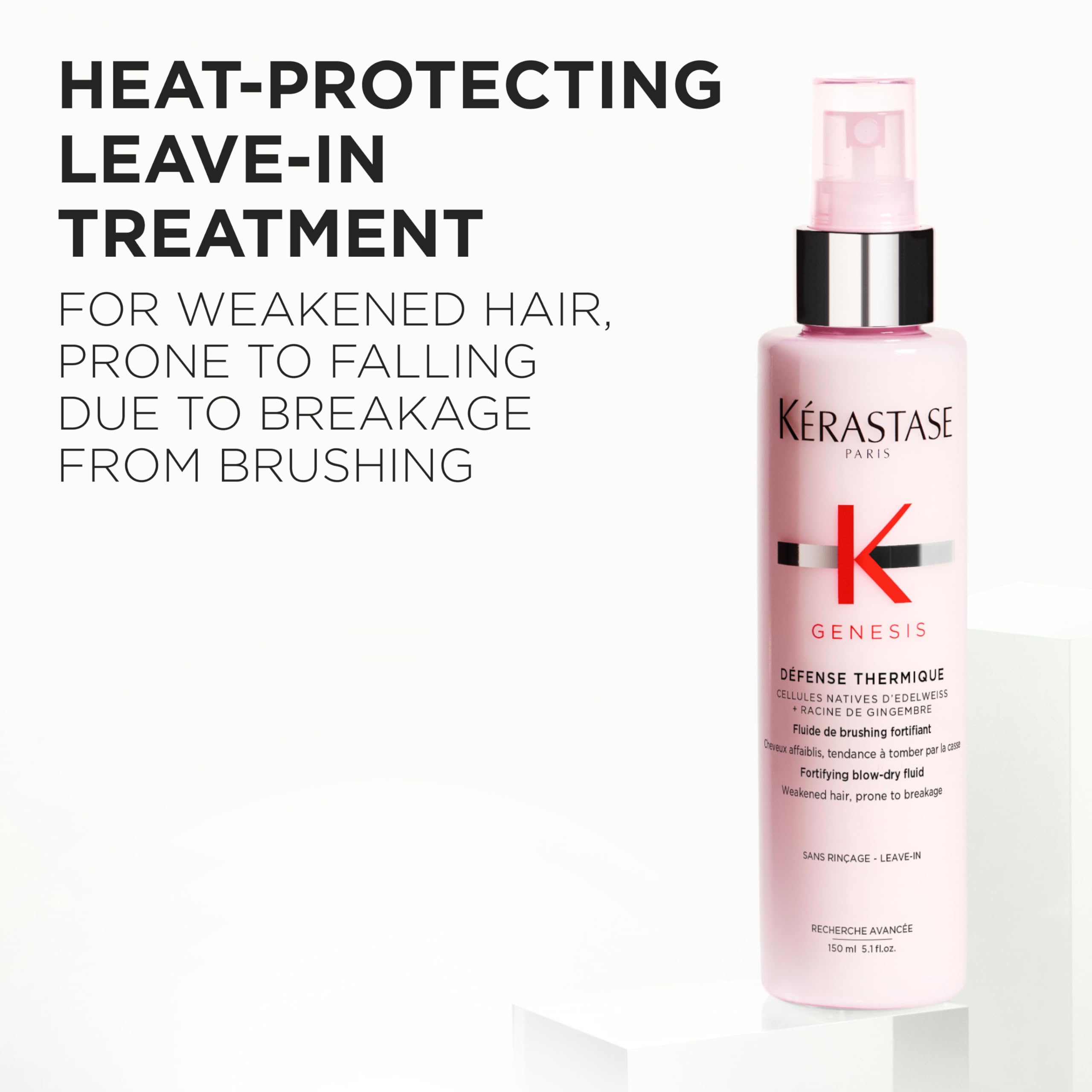 Kerastase Genesis Thermique dispense action shows precise primer output for application.