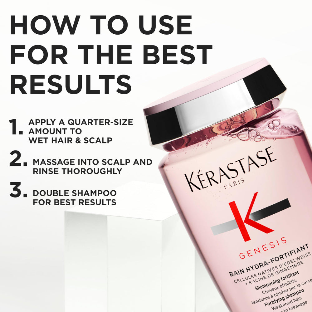 Kerastase Genesis Thermique smoothing hair and taming frizz in humidity.