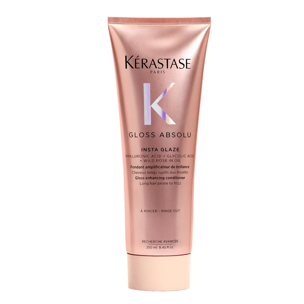 Kerastase Gloss Absolu bottle top view signaling premium hydration for hair