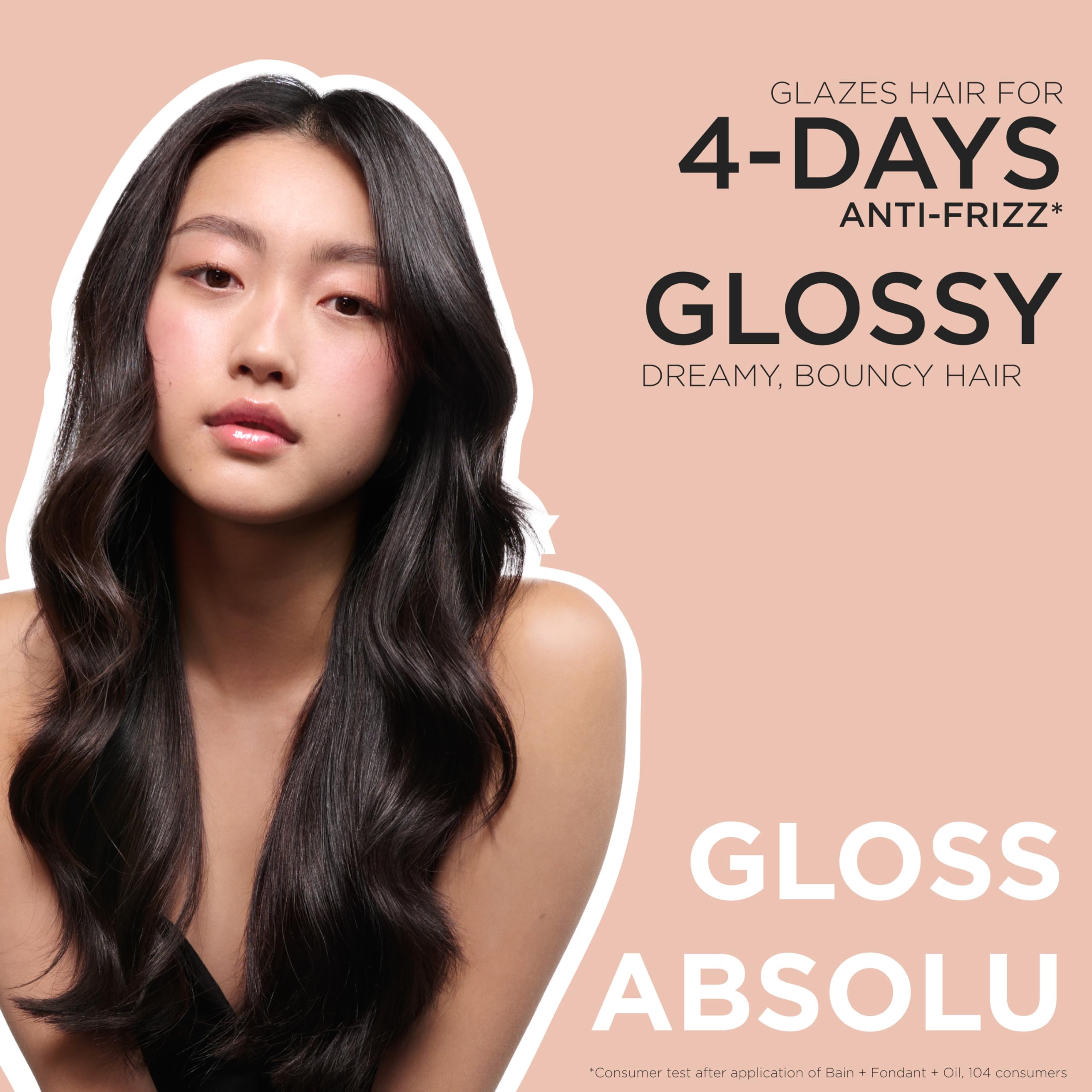 Kerastase Gloss Absolu hyaluronic acid focus shows hydrating care.