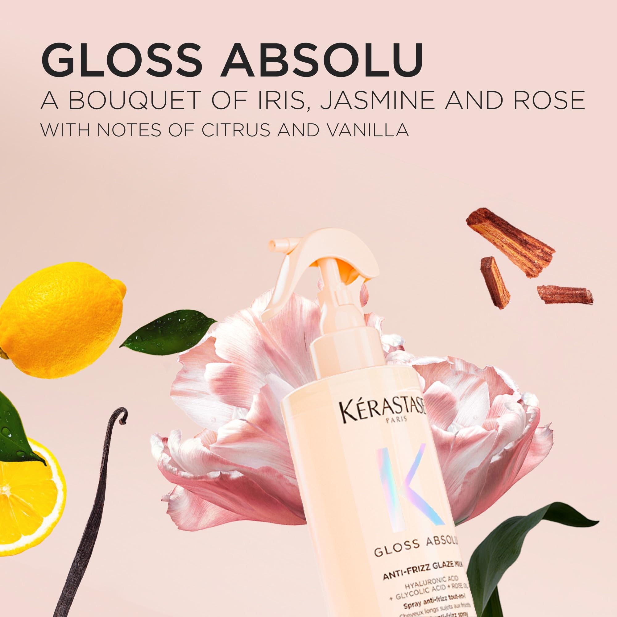 Kerastase Gloss Absolu Milk long hair care routine with glossy finish