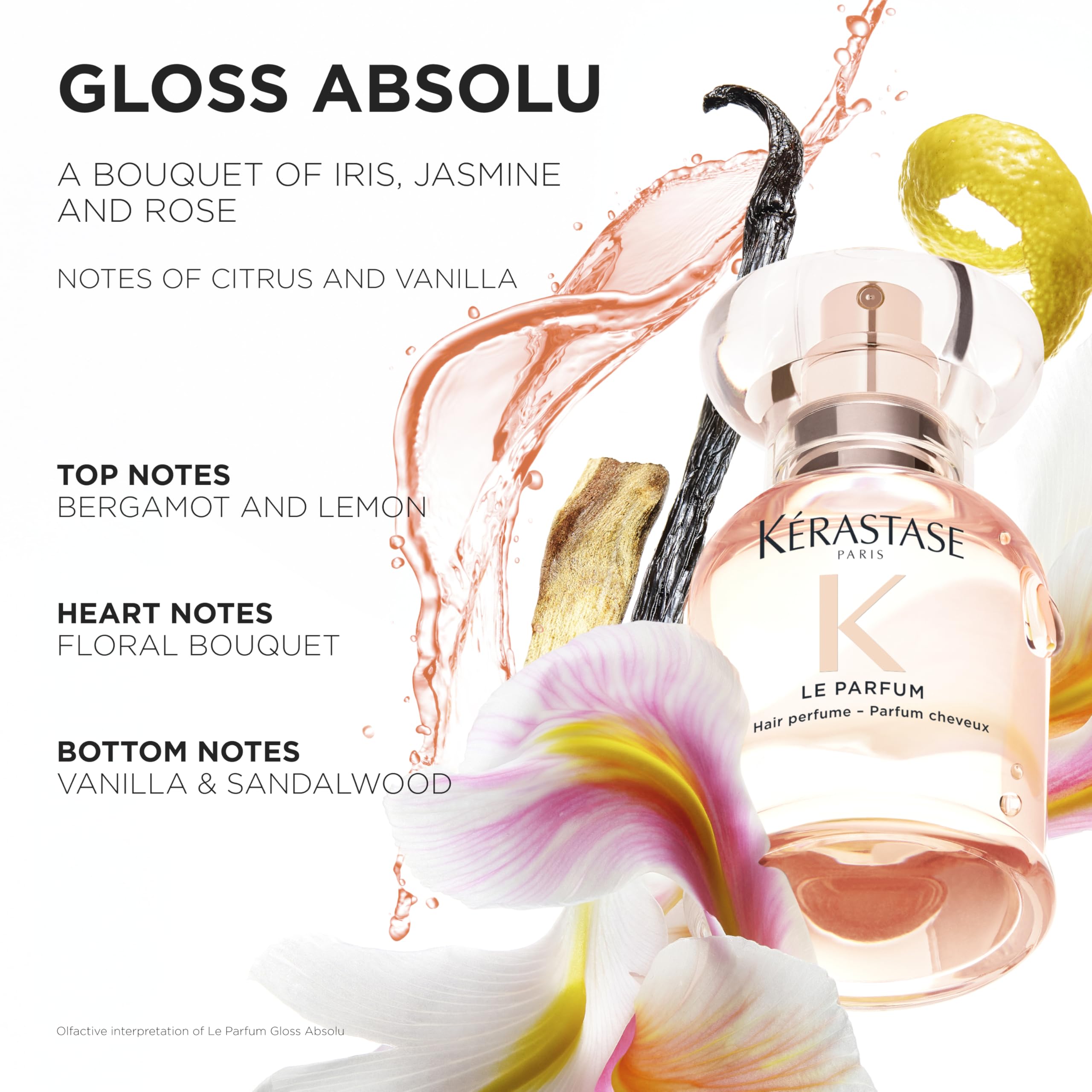 KÉRASTASE close-up on hair fibers after mist, shows softer smooth texture benefit