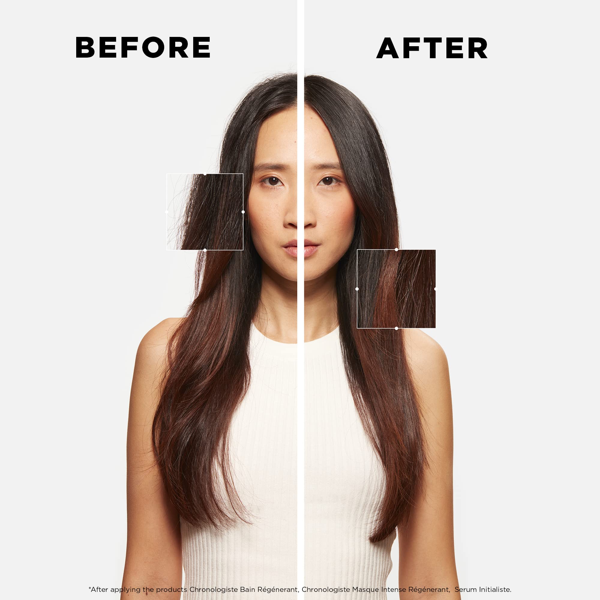 KÉRASTASE Initialiste serum texture close-up shows lightweight, non-greasy shine.