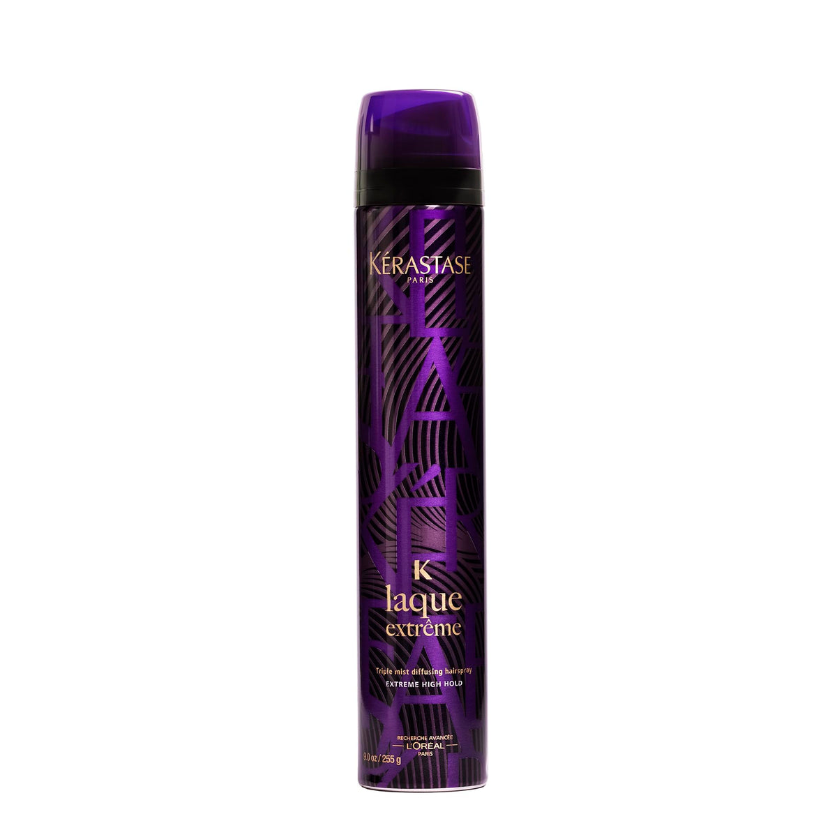 Kerastase Laque Extreme spray bottle provides ultra-hold styling with humidity resistance