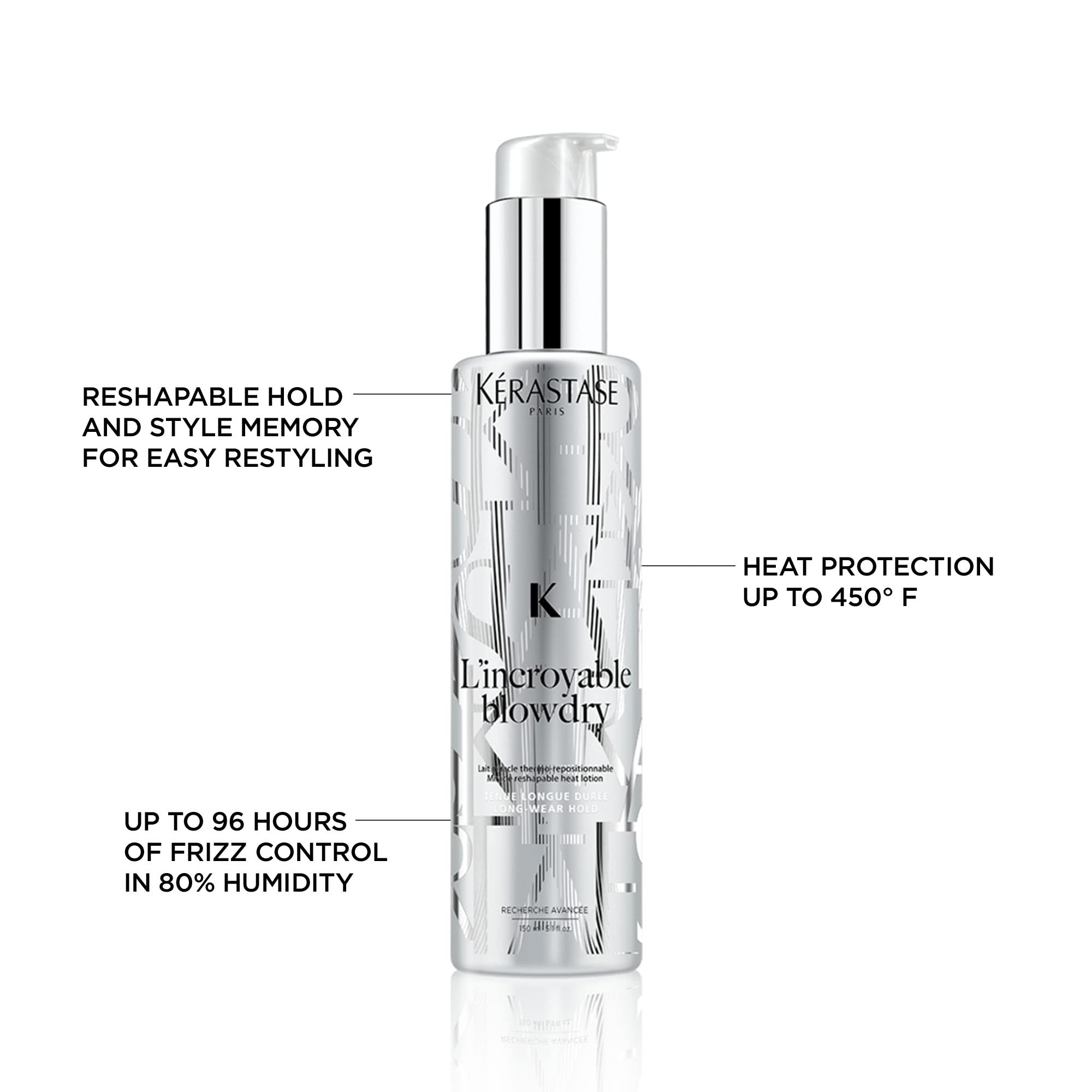 Kérastase L'incroyable Blowdry Serum hair-shine shot emphasizes lasting gloss and manageability.