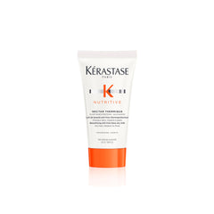 KÉRASTASE Nectar Thermique bottle closeup highlights heat protection for dry, frizz-prone hair