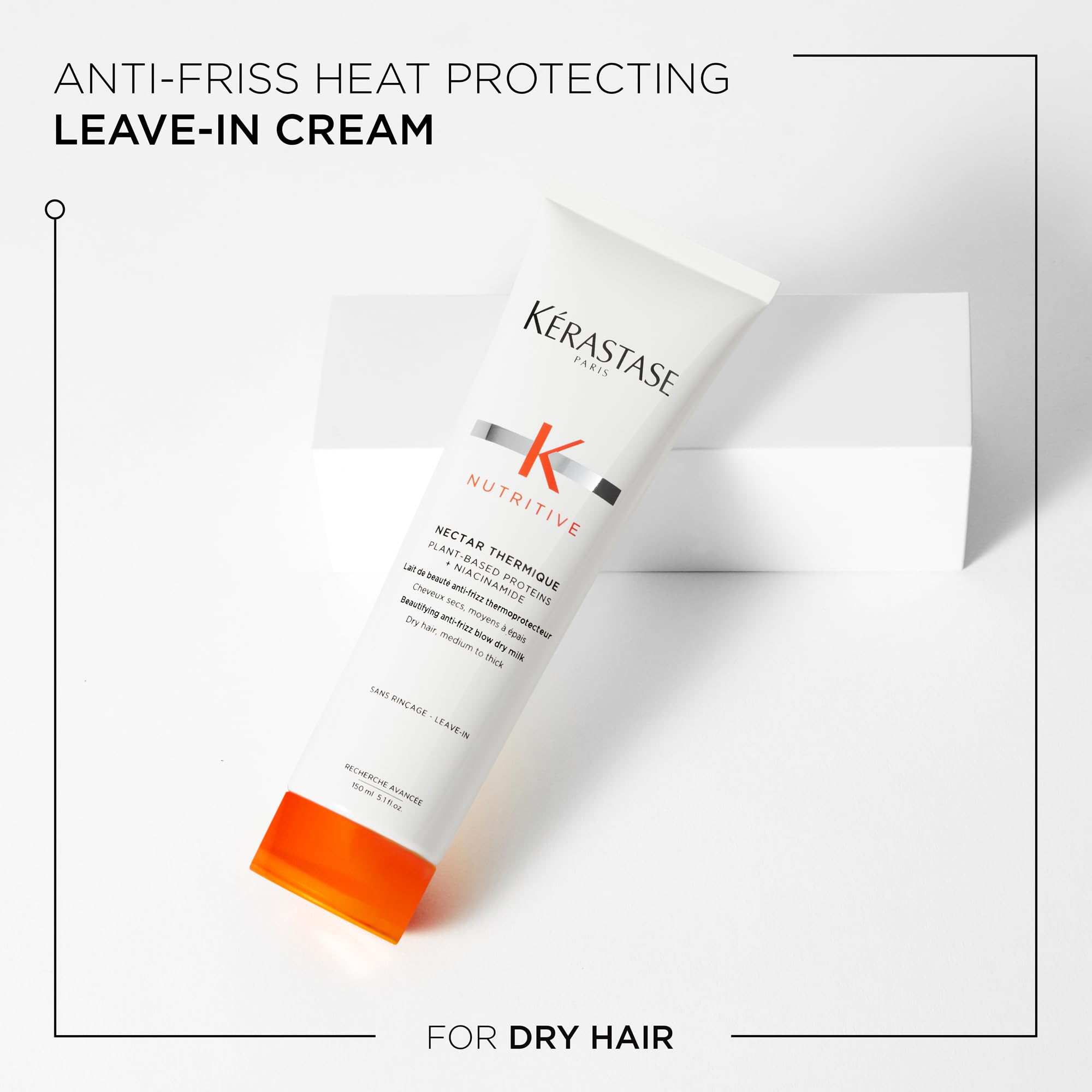KÉRASTASE Nectar Thermique frizz-control demonstrates tame hair with reduced flyaways