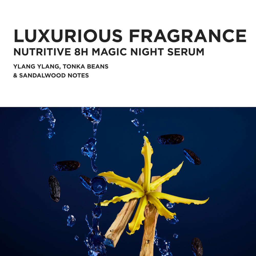 Kérastase Nutritive 8H Night Serum protecting hair from pillow friction during sleep.