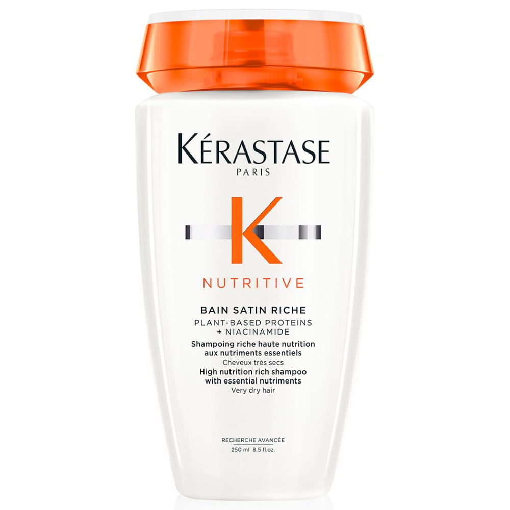 KÉRASTASE Nutritive Bain Satin Riche bottle with deep hydration for very dry hair.