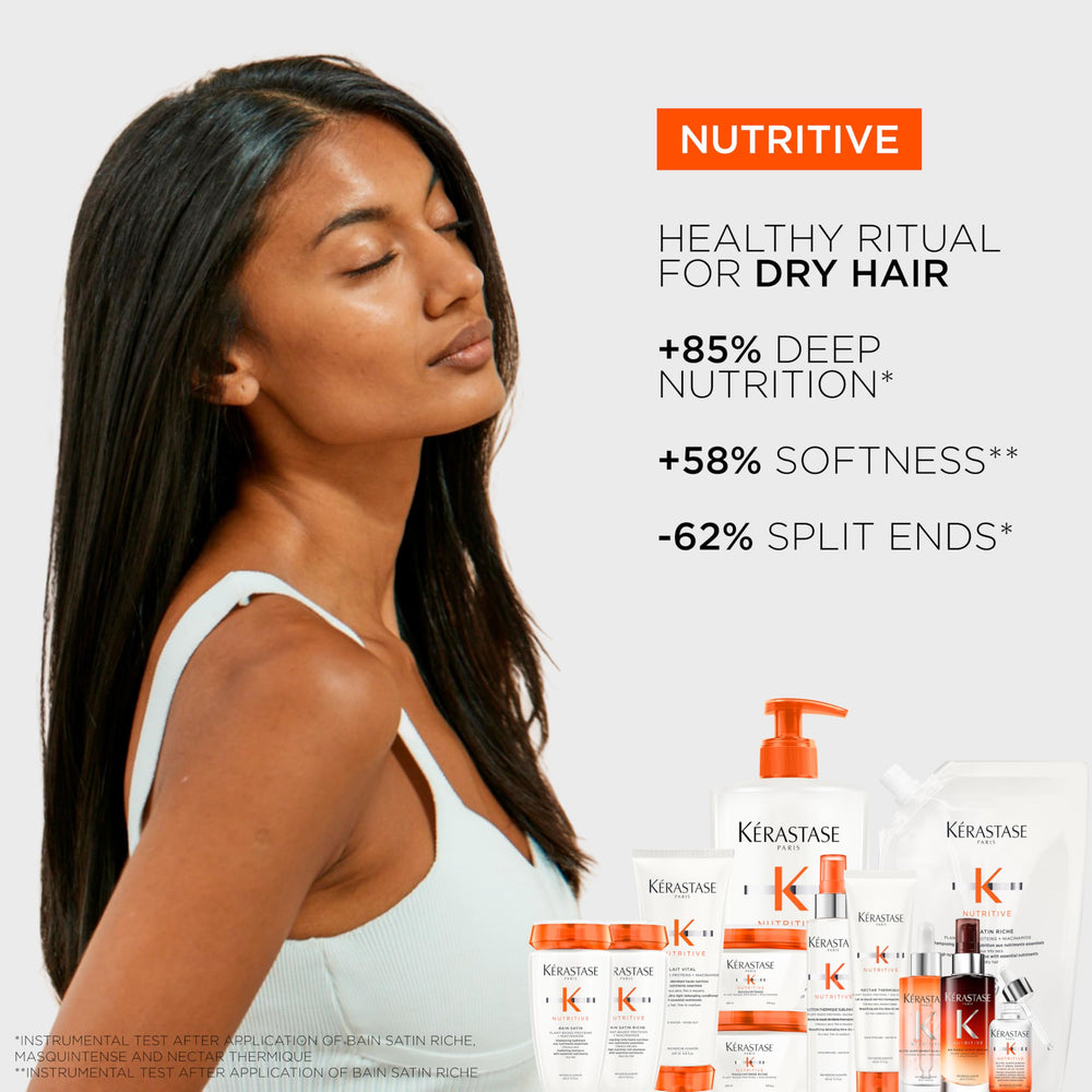 Kérastase Nutritive Bain Satin Riche after-wash shine on dry hair