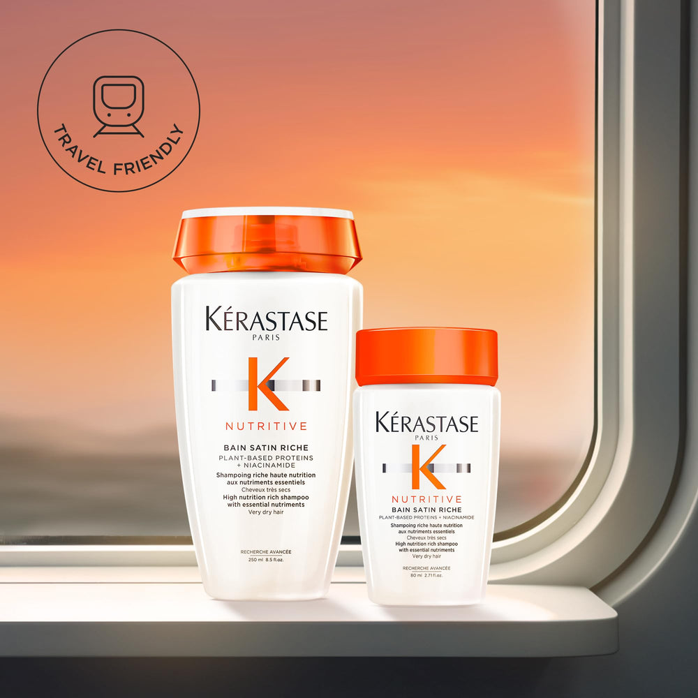 Kérastase Nutritive Bain Satin Riche ingredients highlight plant-based proteins nourishing strands
