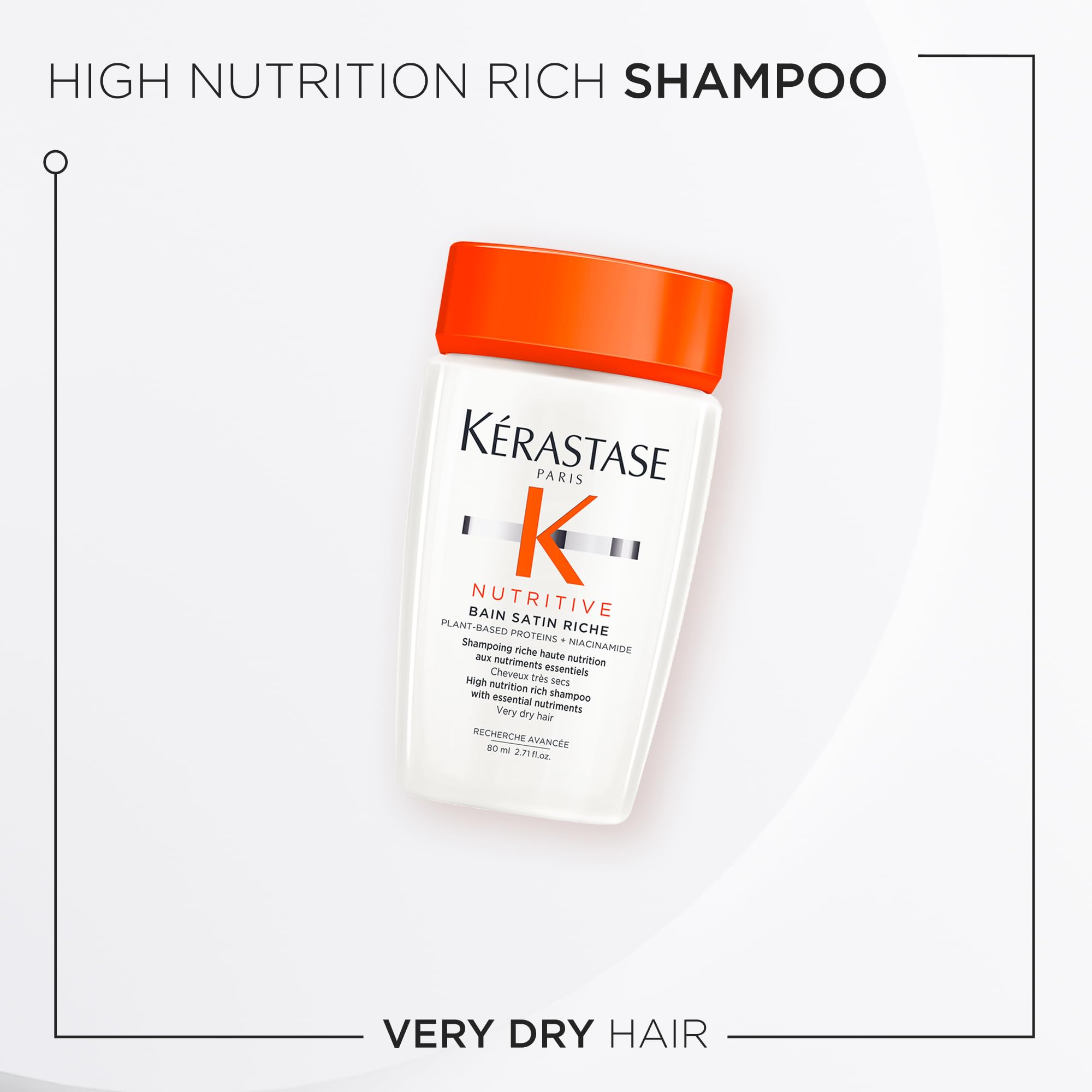 Kérastase Bain Satin Riche lather shown softening and detangling hair